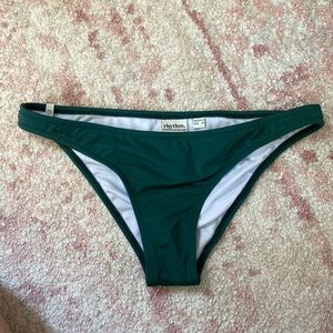 medium New W/O tags dark green rhythm cheeky bikini bottoms with panty liner